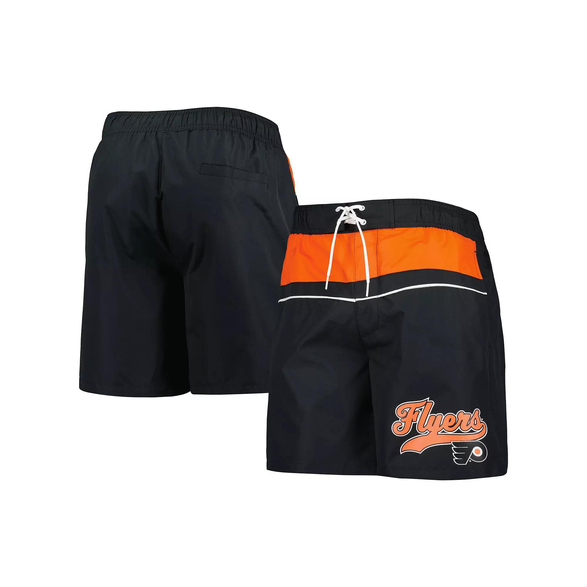 Men's Starter Black Philadelphia Flyers Freestyle Volley Swim Shorts,  Product Image