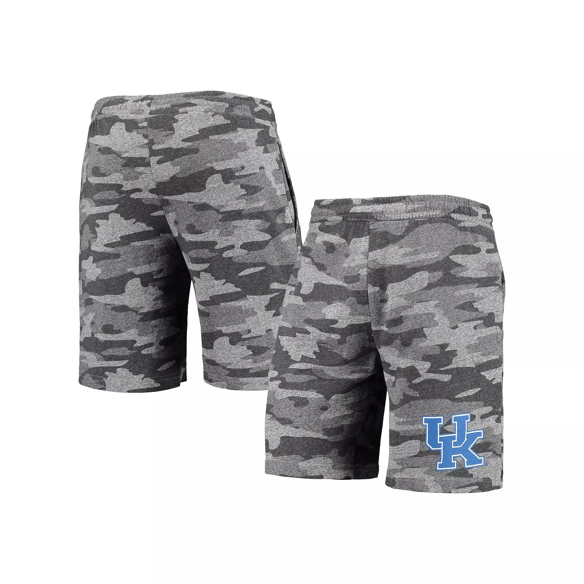 Men's Concepts Sport Charcoal/Gray Kentucky Wildcats Camo Backup Terry Jam Lounge Shorts,  Product Image