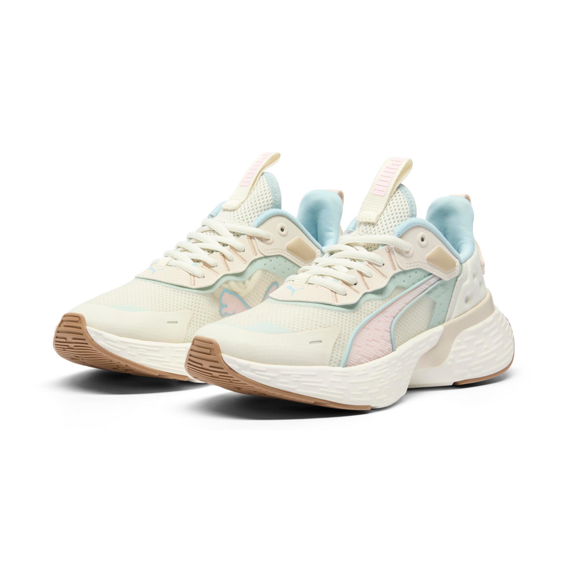 PUMA SOFTRIDE Sway Women's Running Shoes in Alpine Snow/Turquoise Surf/Whisper Of Pink Product Image