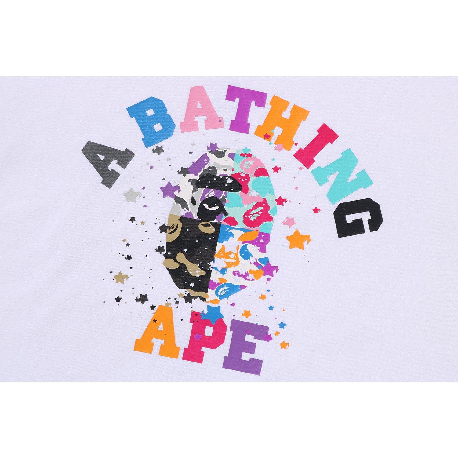 BAPE MENS US COLLEGE MULTI CAM STA T-SHIRT Male Product Image