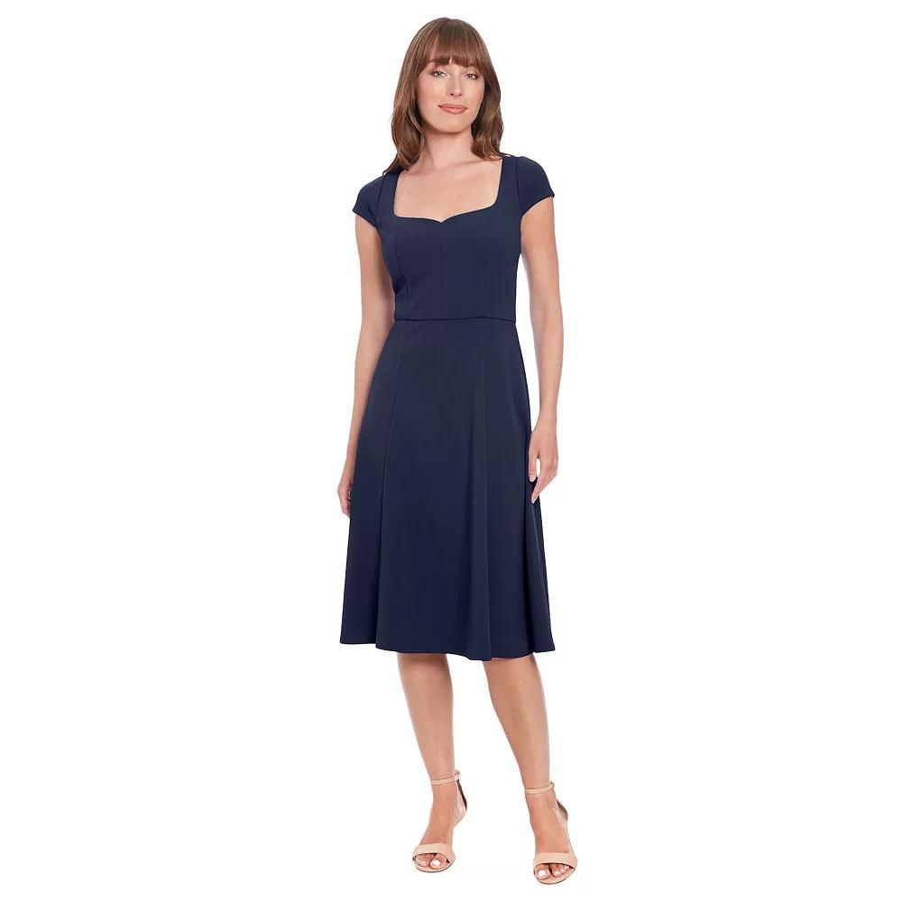 Women's London Times Cap Sleeve Fit & Flare Dress,  Product Image