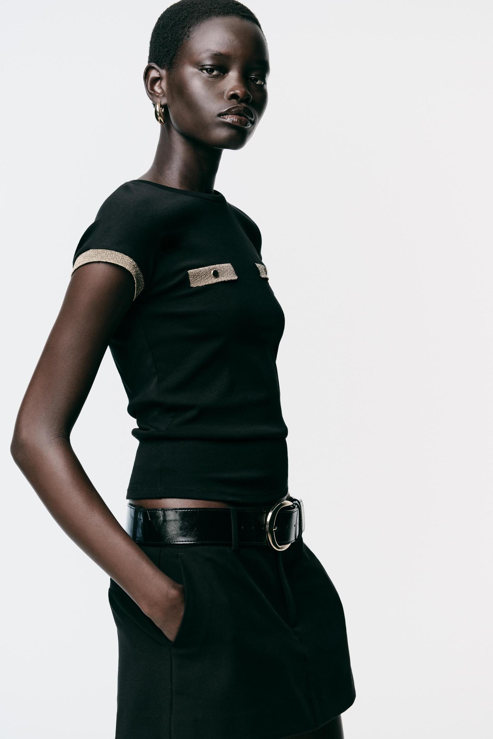 METALLIC THREAD T-SHIRT Product Image