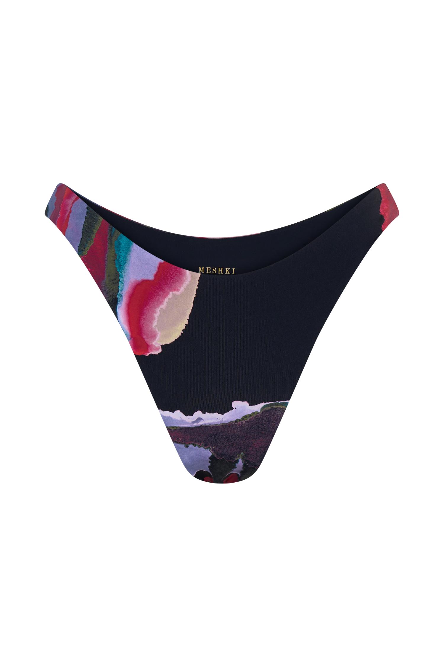Brianna Cheeky Cut Bikini Bottom - Multi Fluid Reverie Print Female Product Image