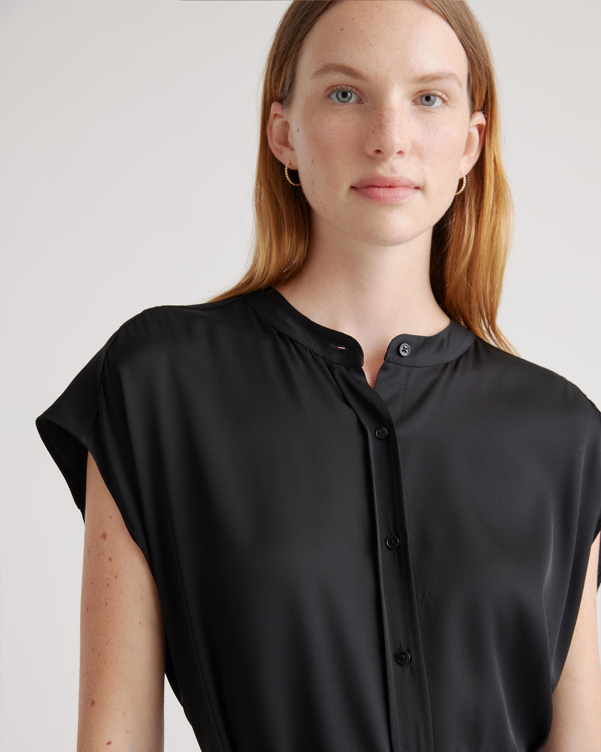 Quince | Women's Washable Stretch Silk Midi Shirt Dress Mulberry Silk Product Image