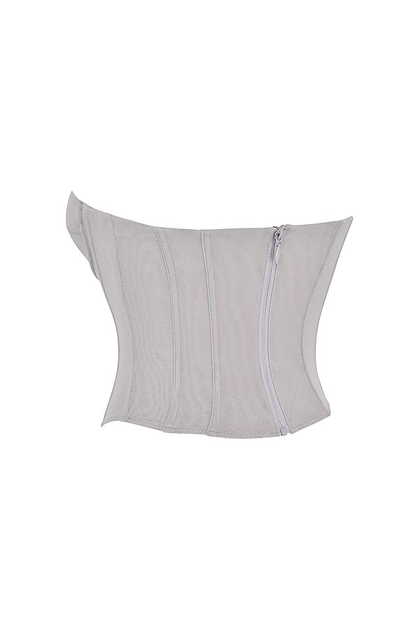 Demi  grey underwired corset Product Image