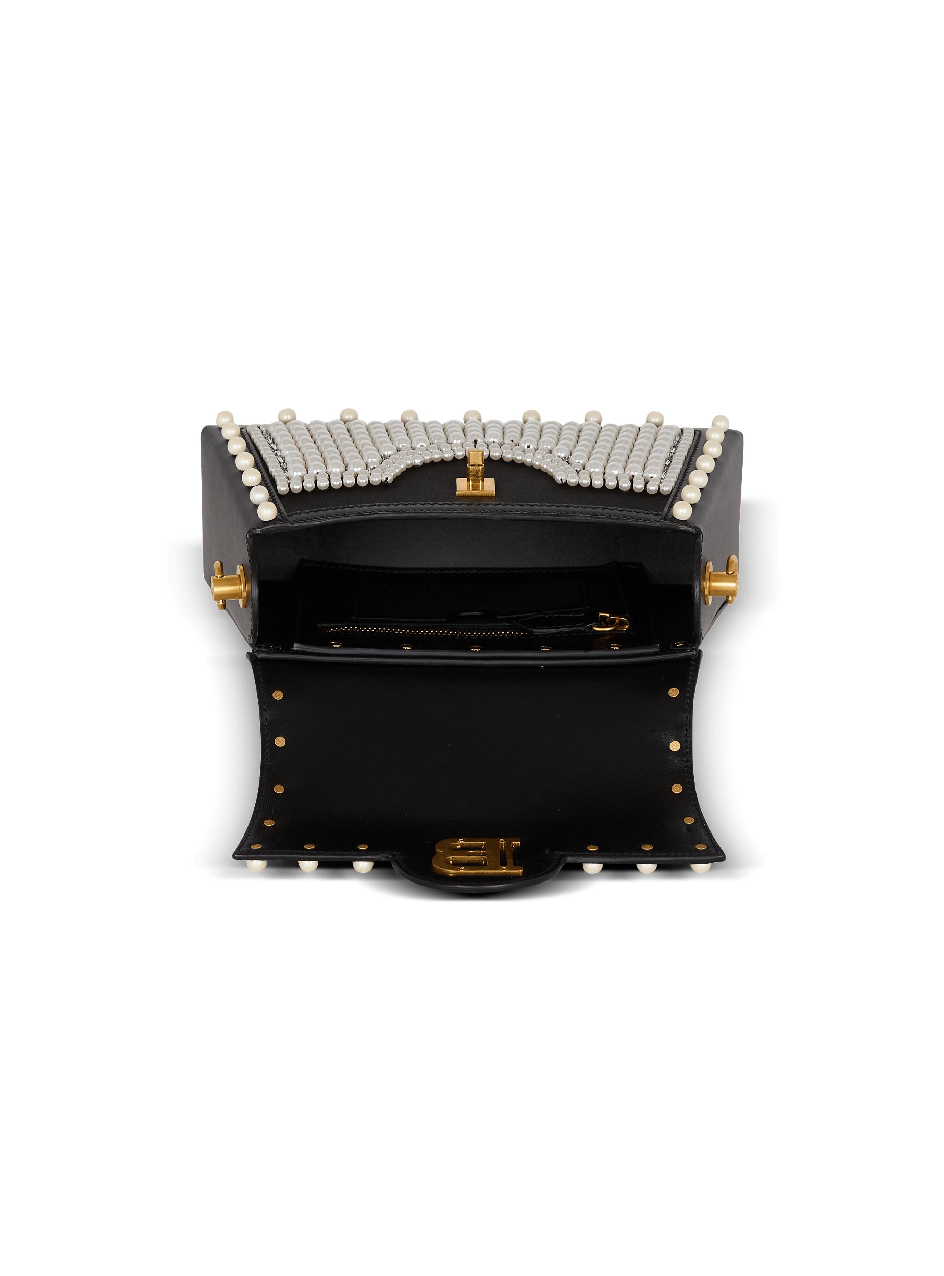 B-Buzz Dynasty bag in leather and embroidered satin Product Image