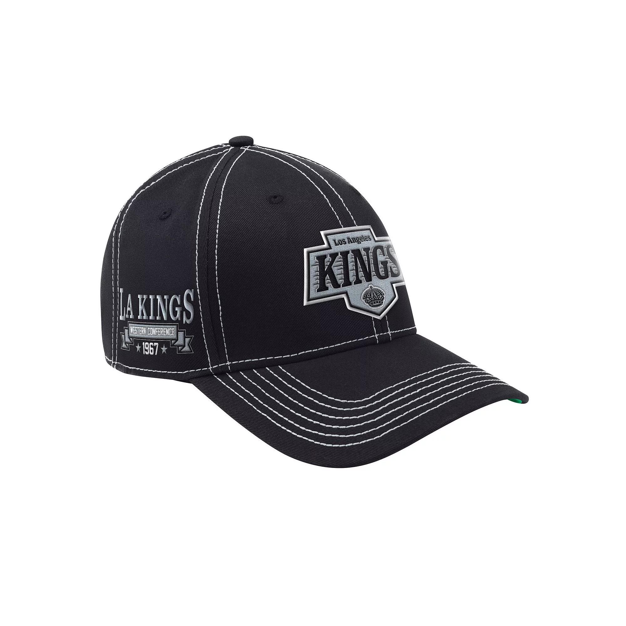 Men's Starter Black Los Angeles Kings Sphere II Curved Starfit Adjustable Hat, Kgs Black Product Image