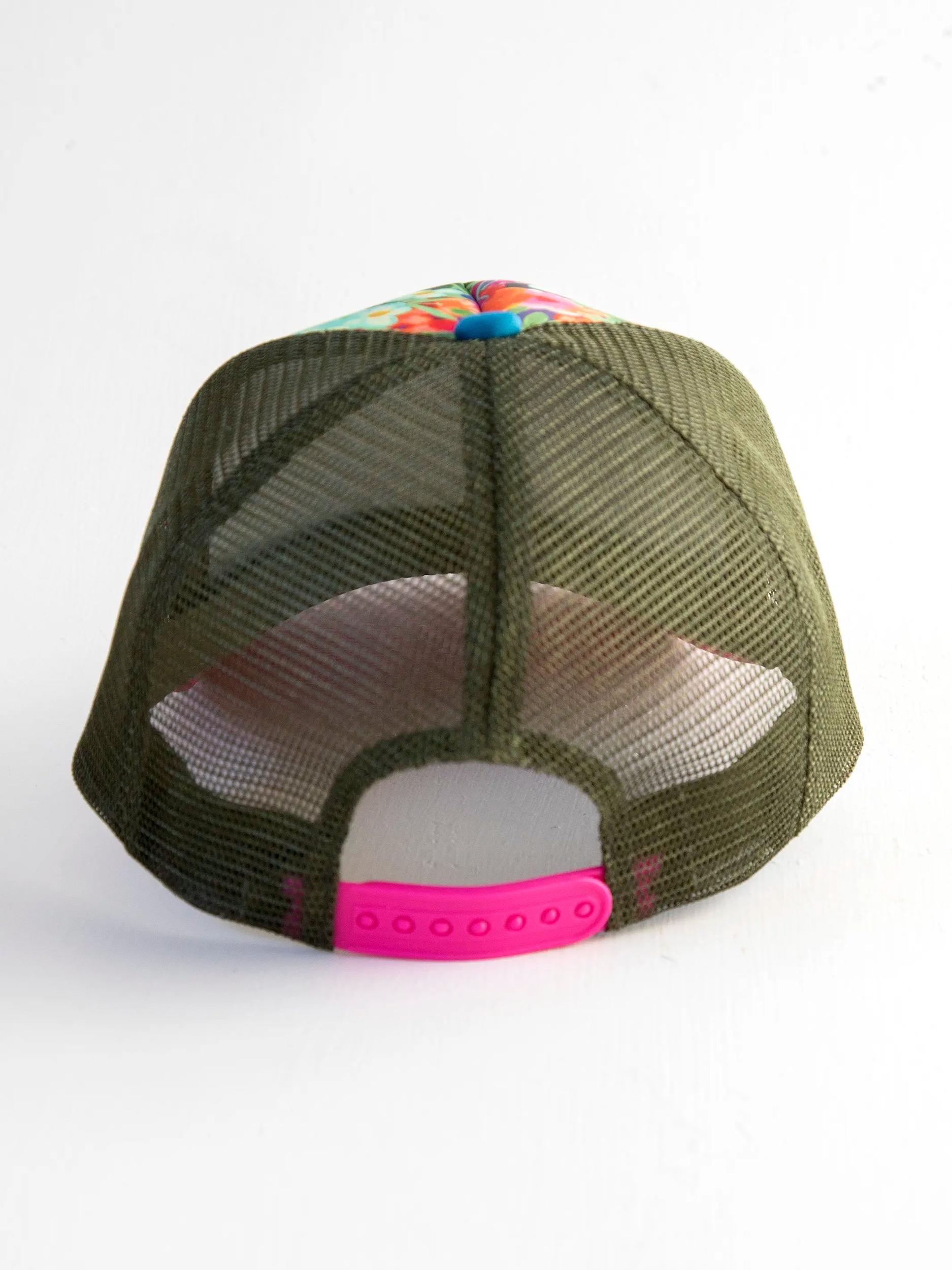 Adjustable Trucker Hat - Pink Painted Garden Product Image