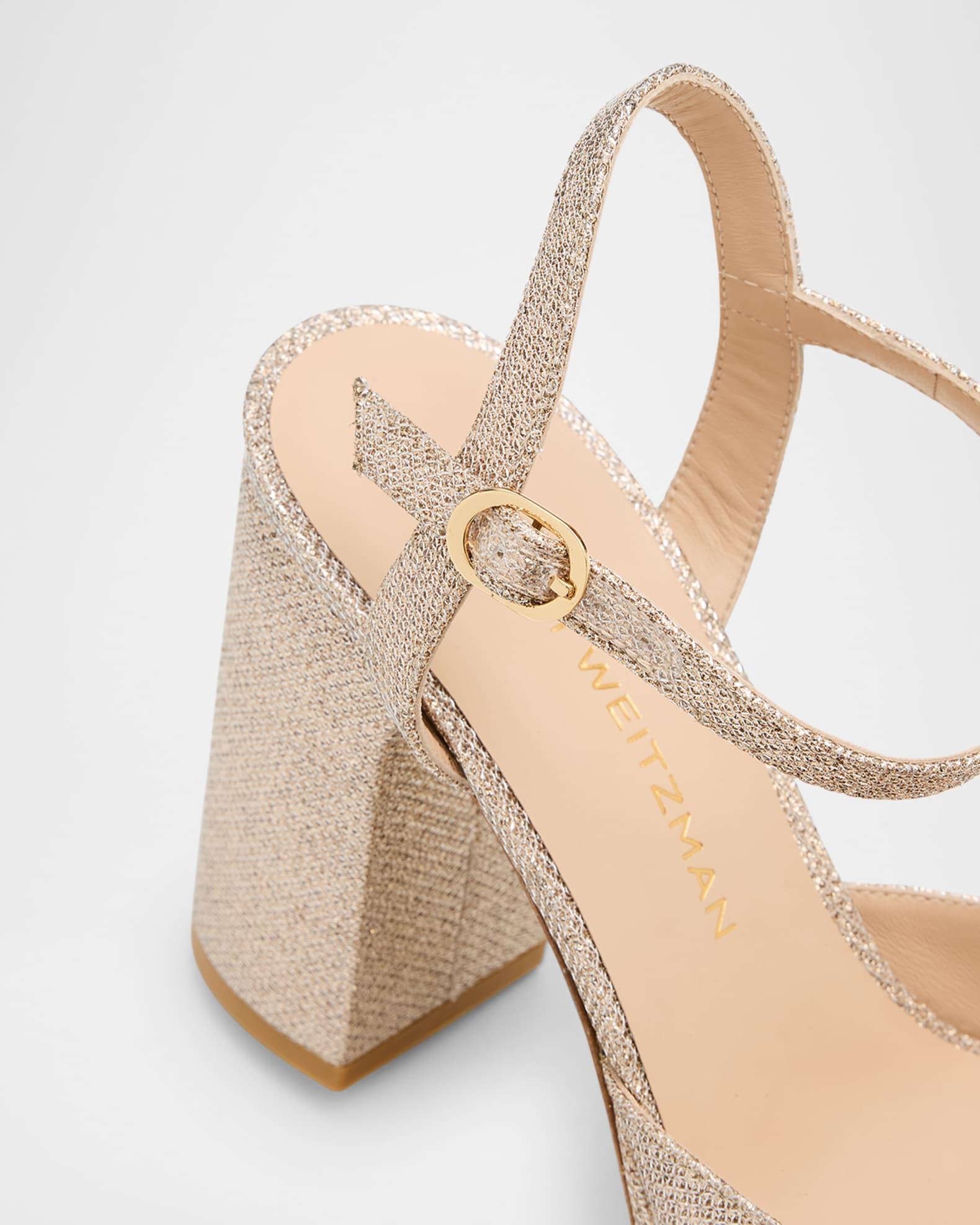 Dayna Shimmer Ankle-Strap Platform Sandals Product Image