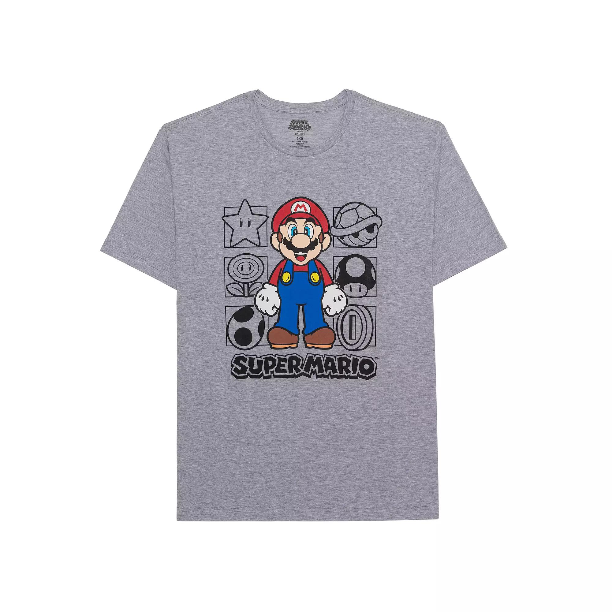 Big & Tall Nintendo Super Mario Graphic Tee, Men's, Size: 2XB, Grey Gray Product Image