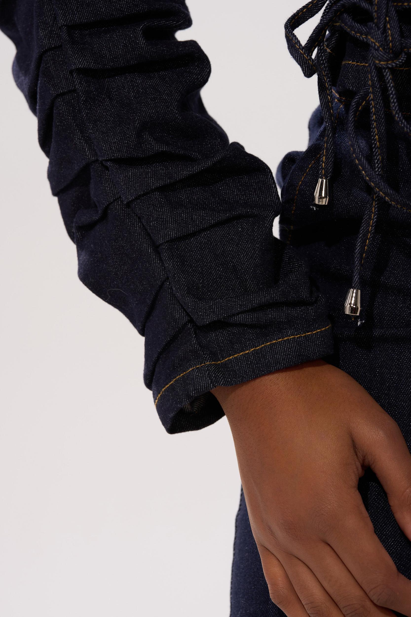 STRICTLY BUSINESS DENIM BLOUSE Product Image