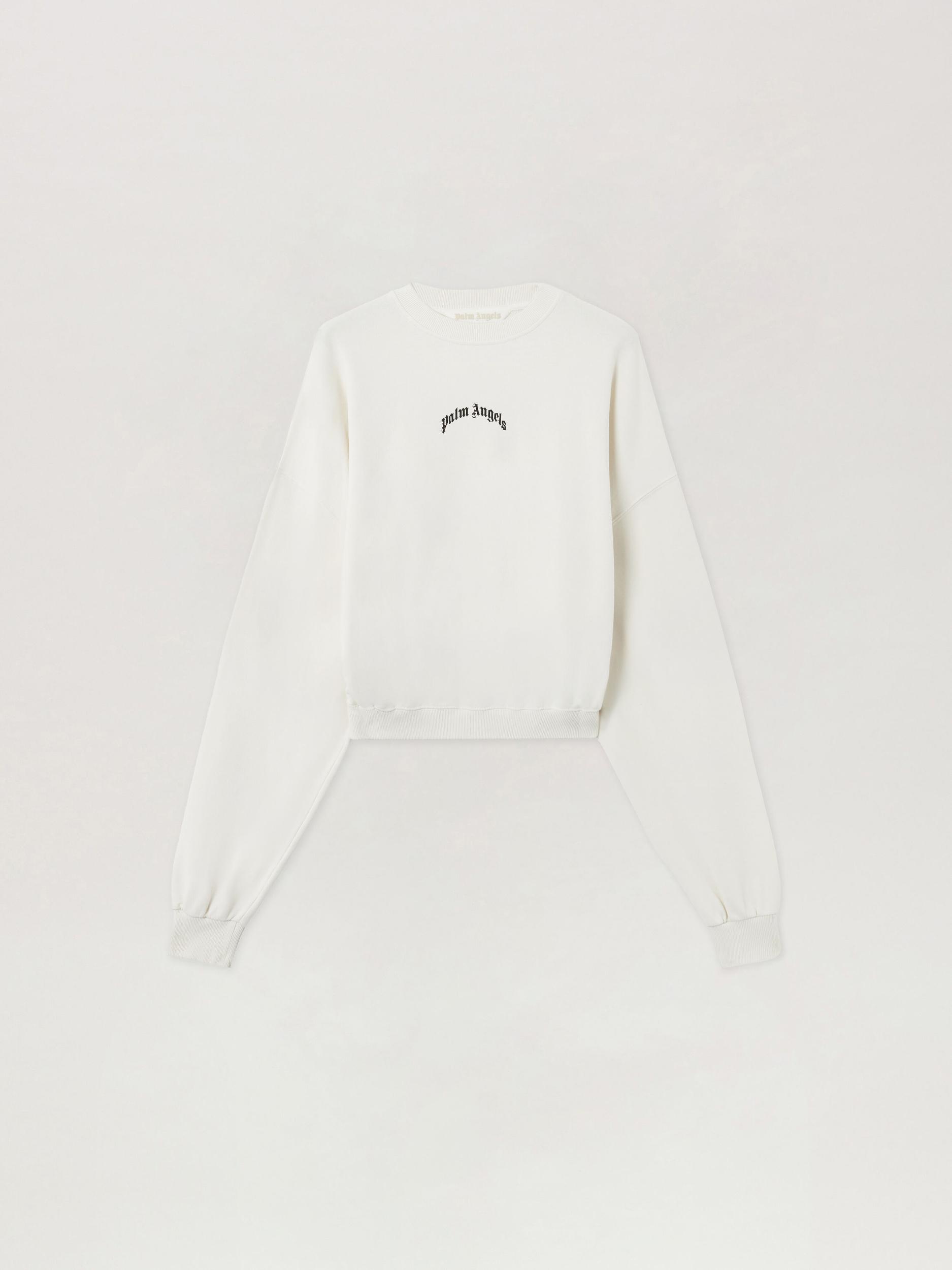 Curved Logo Loose Crop Sweatshirt Product Image