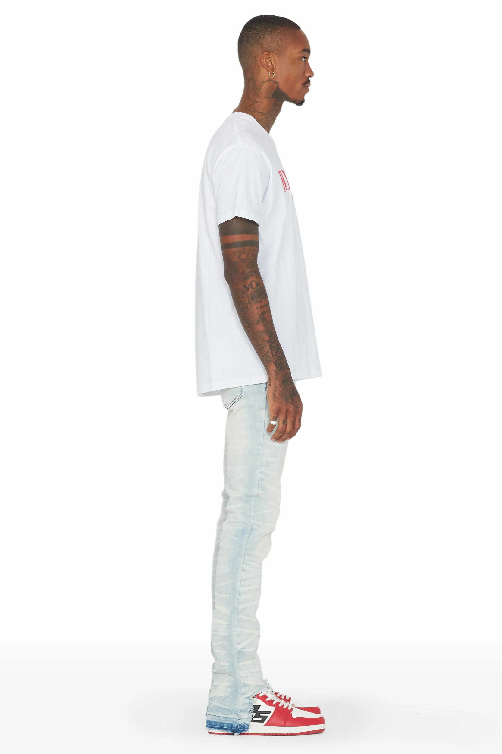 Lakyn Light Wash Stacked Flare Jean Male Product Image