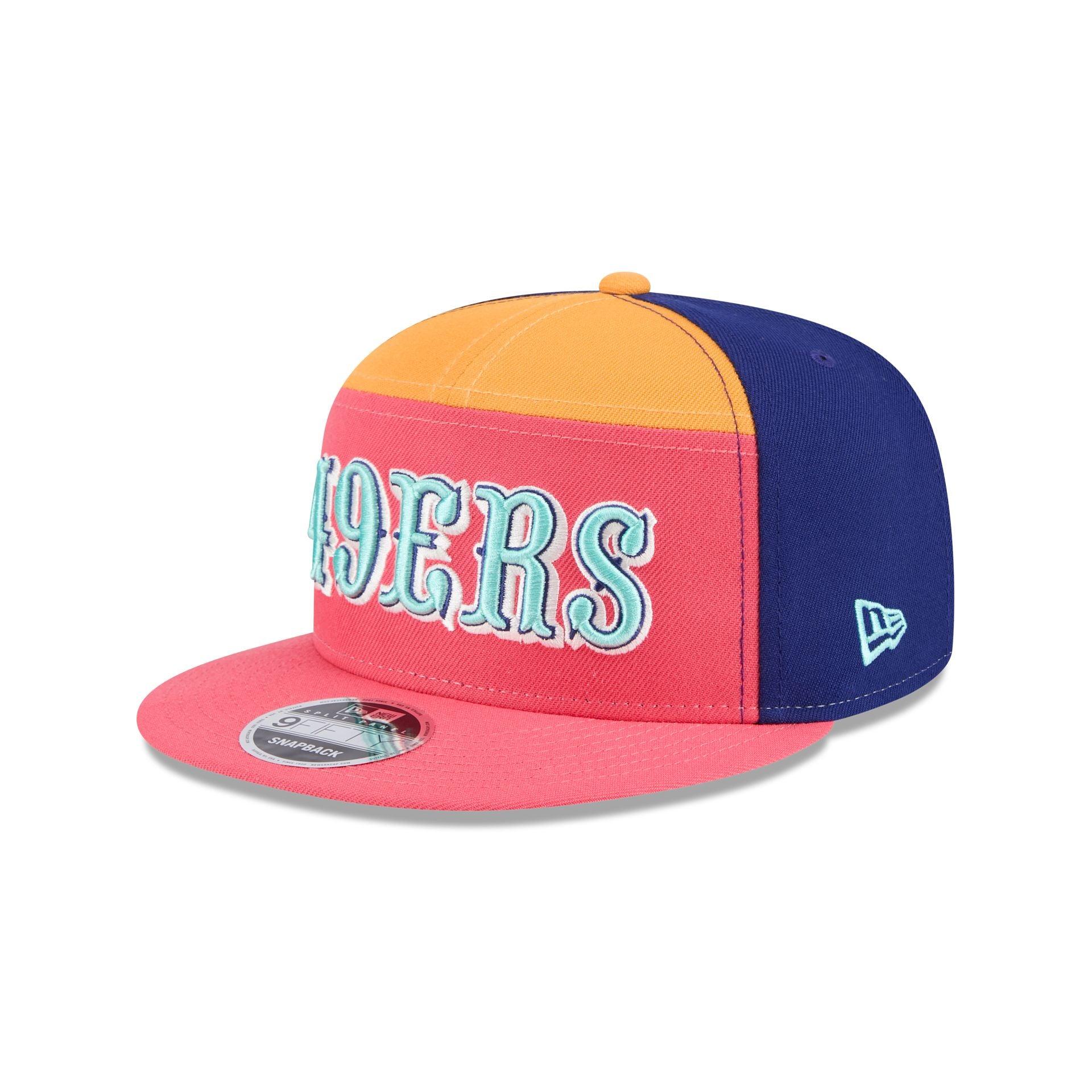Miami Marlins Coral Split Panel 9FIFTY Snapback Hat Male Product Image
