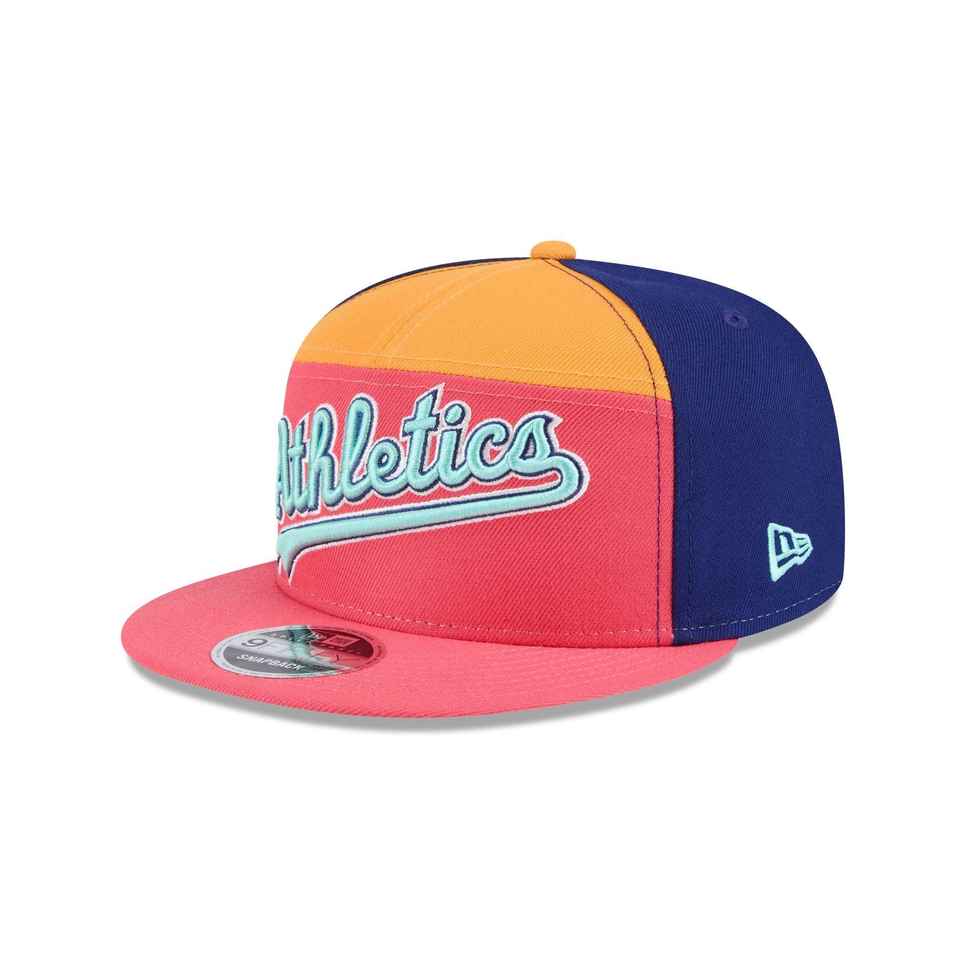 Athletics Coral Split Panel 9FIFTY Snapback Hat Male Product Image