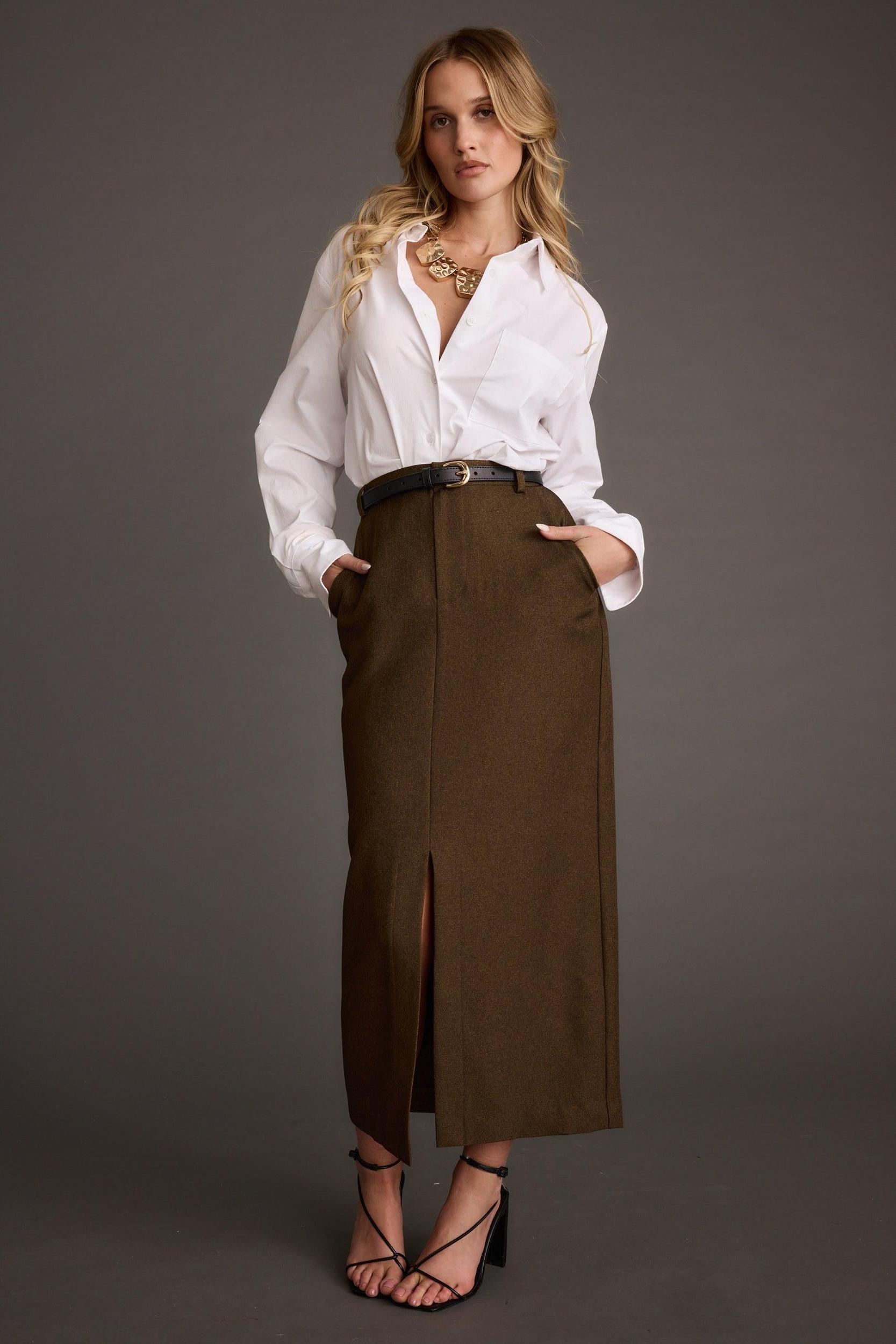 Perfect White Button Down + Pant Combo Product Image