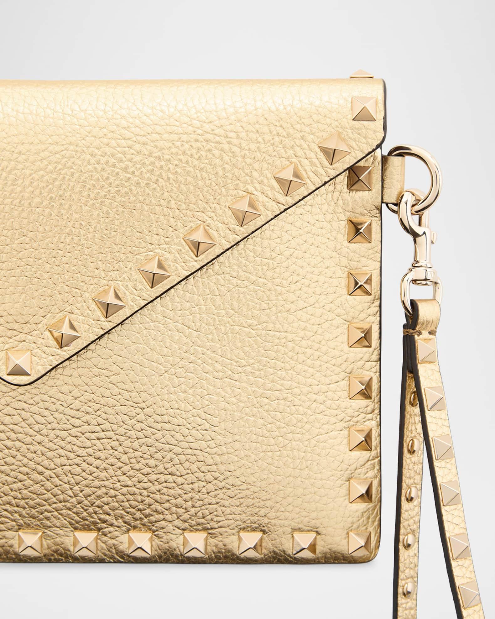 Rockstud Laminated Grainy Calfskin Clutch Bag Product Image