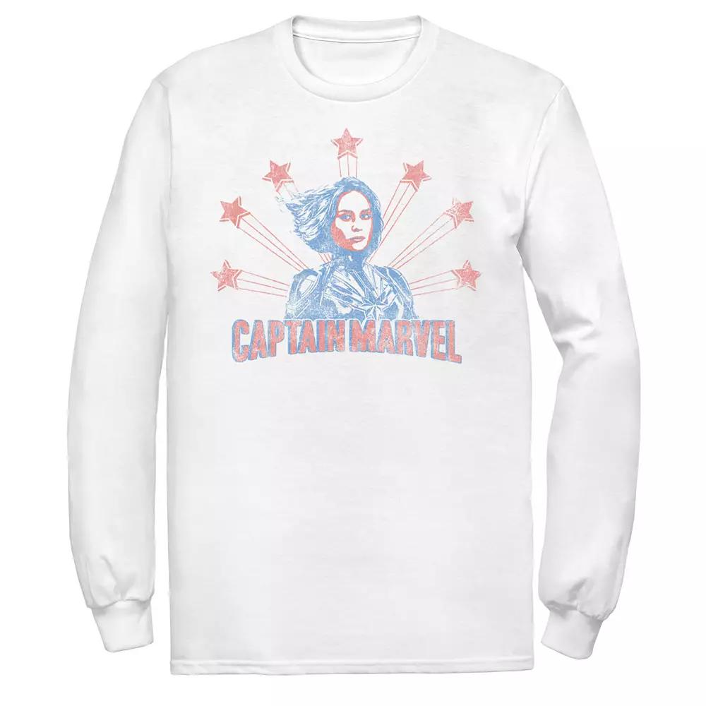 Men's Captain Marvel Distressed Portrait Tee,  Product Image