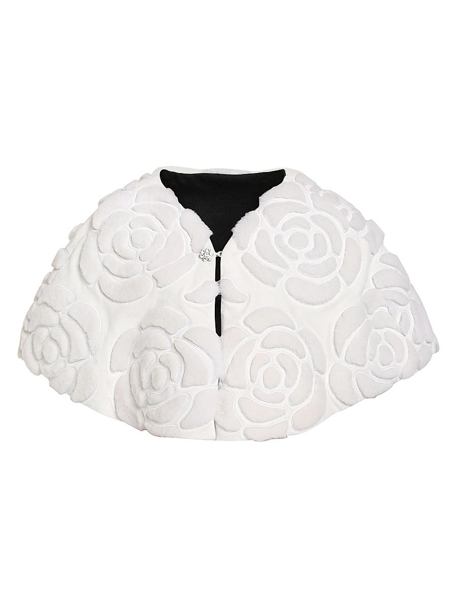 Womens Floral Embroidered Stole Product Image