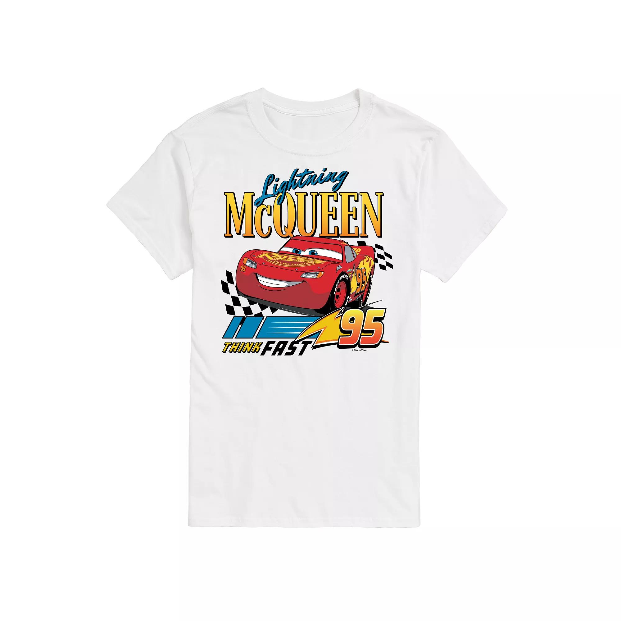 Disney / Pixar's Cars Big & Tall Lightning McQueen Graphic Tee, Men's, Size: Large Tall, White Product Image