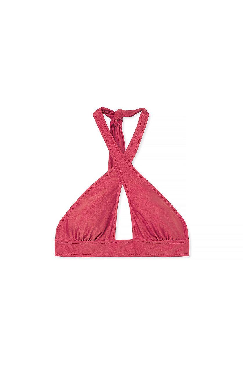 Halterneck Cross Bikini Top Product Image
