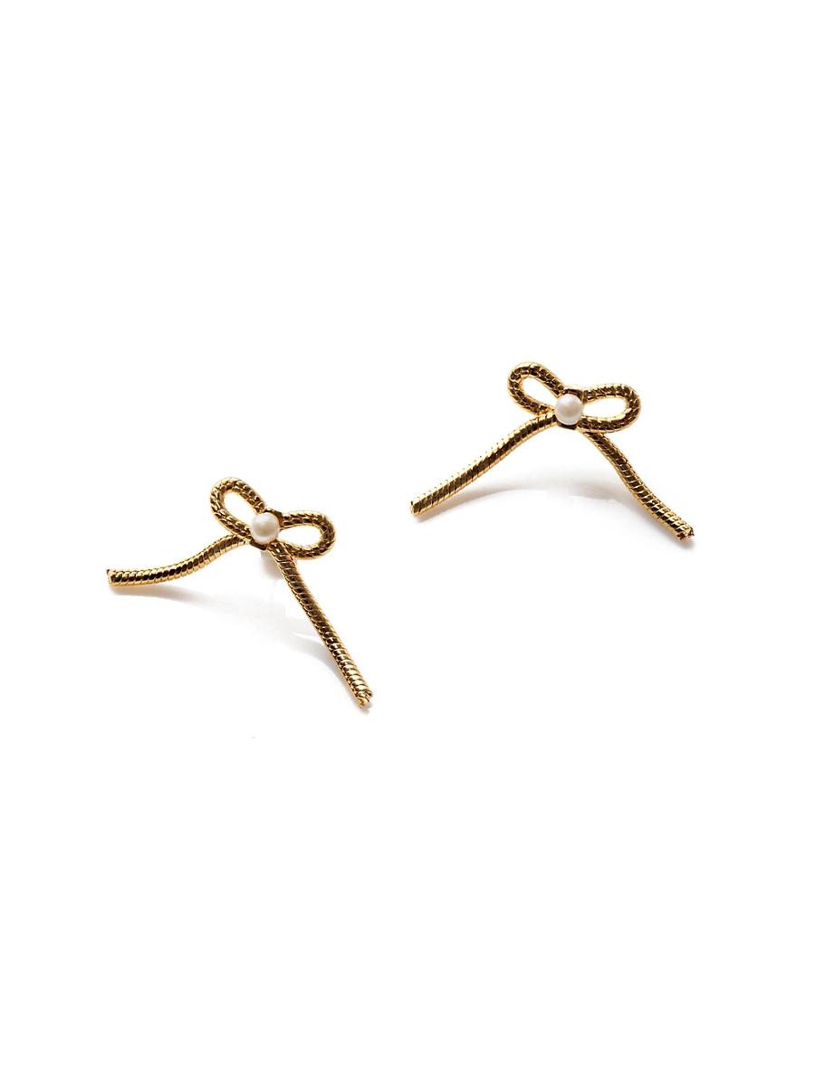Womens Bow Stud Earrings Product Image
