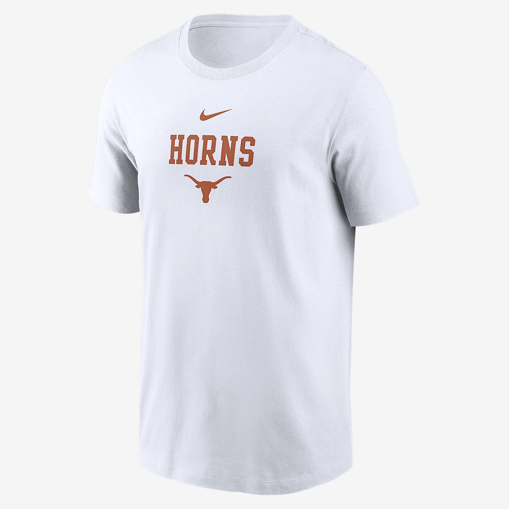 Texas 2-Hit Stacked Nike Mens College T-Shirt | N19910ATXE-H2C Product Image