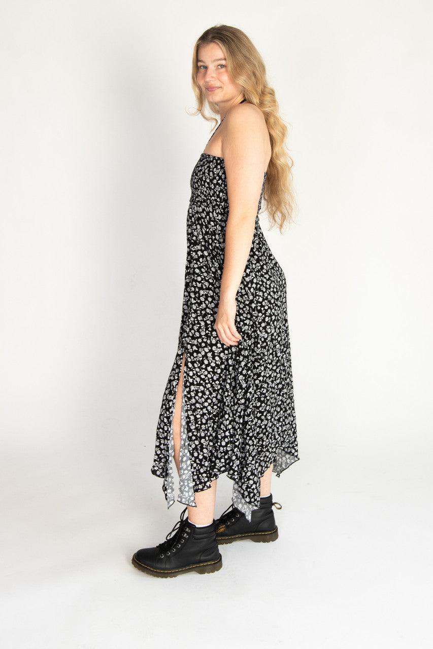 Floral Smocked Hanky Hem Dress Product Image