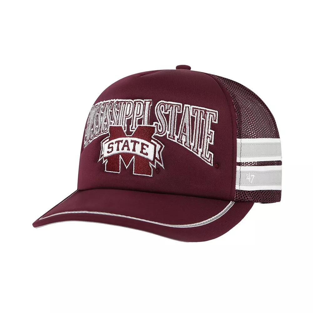Men's '47 Maroon Mississippi State Bulldogs Sideband Trucker Adjustable Hat, Mst Red Product Image