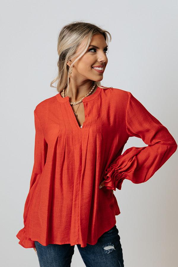 Santa Cruz Chic Shift Top In Tangerine Product Image