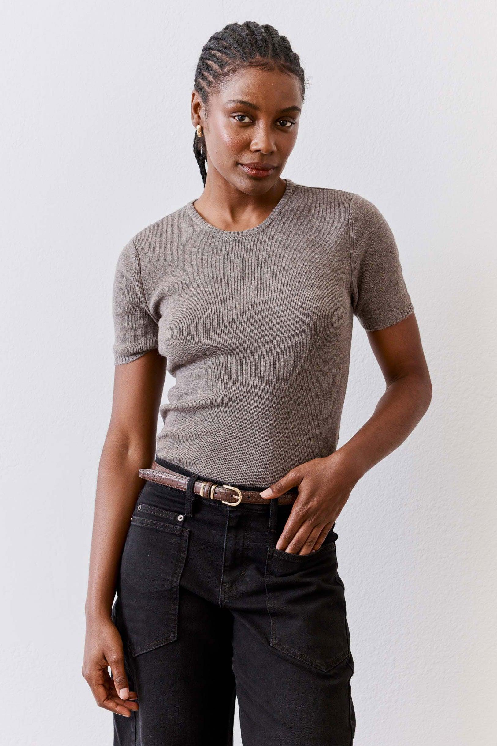 The Short Sleeve Sweater Top Product Image