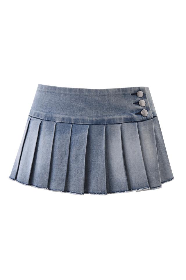 REMINI DENIM MINI SKORT - LIGHT WASH Product Image