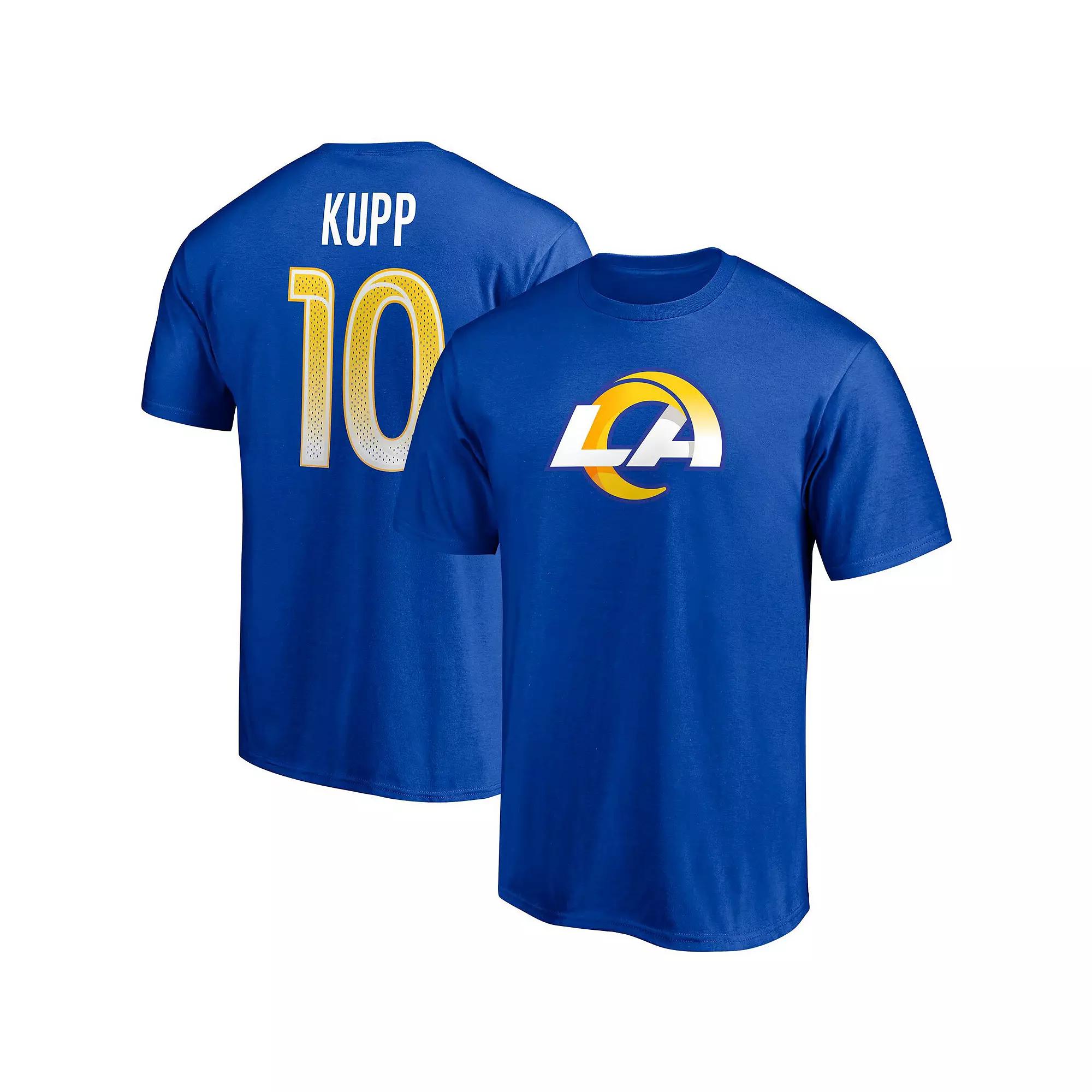 Men's Fanatics Branded Cooper Kupp Royal Los Angeles Rams Player Icon Name & Number T-Shirt, Size: Small, Blue Product Image