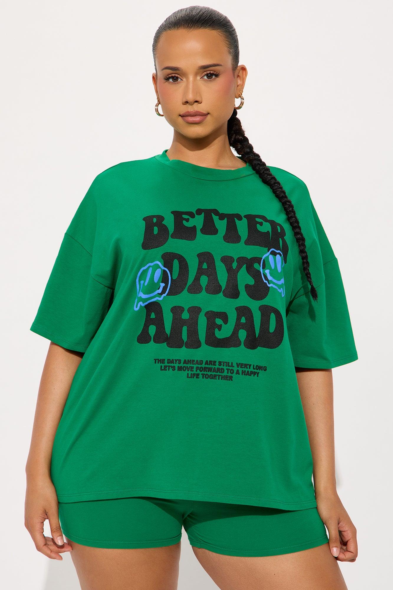 Better Days Ahead Short Set - Kelly Green Female Product Image