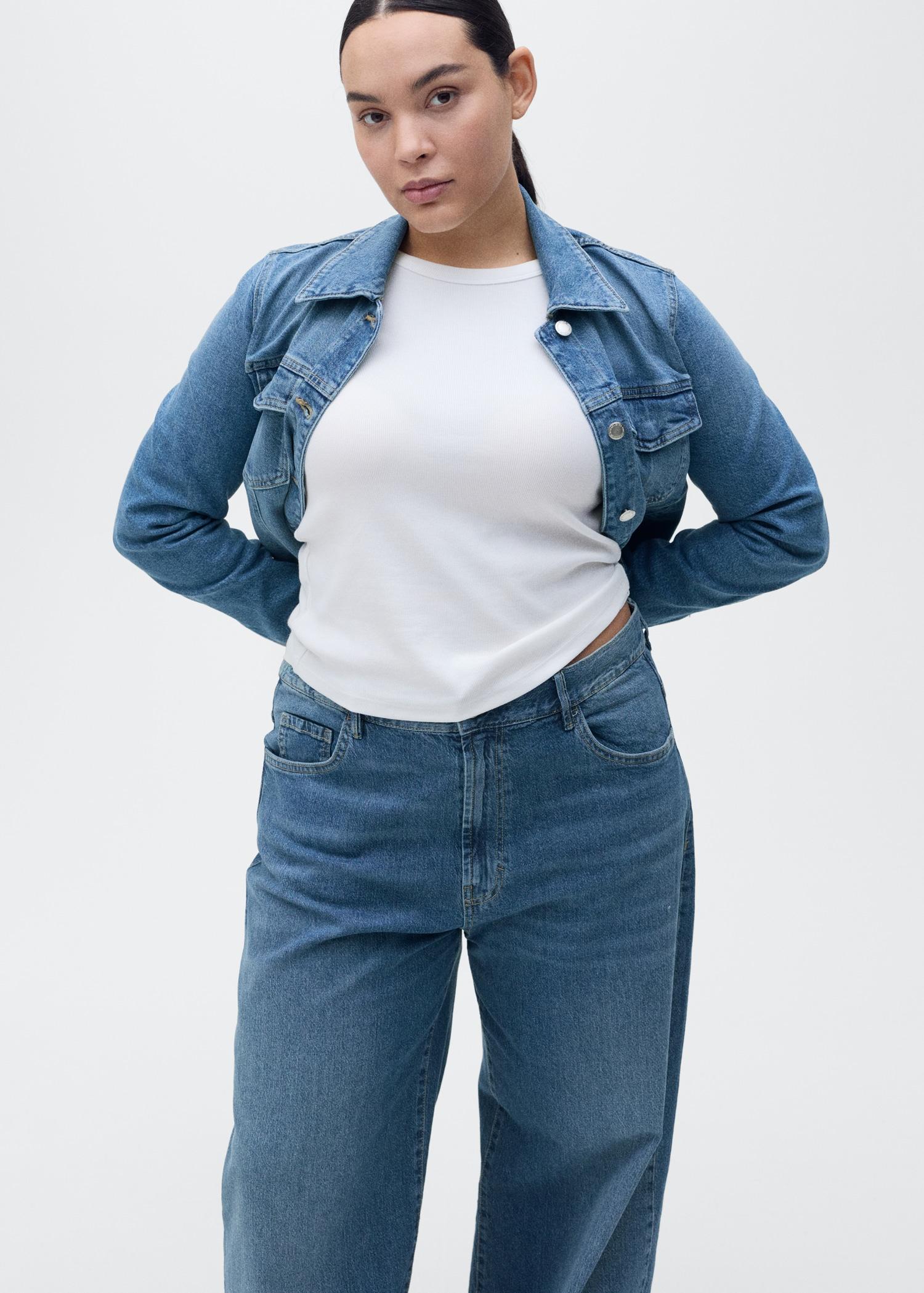 High-rise wideleg jeans - Women | MANGO USA Product Image