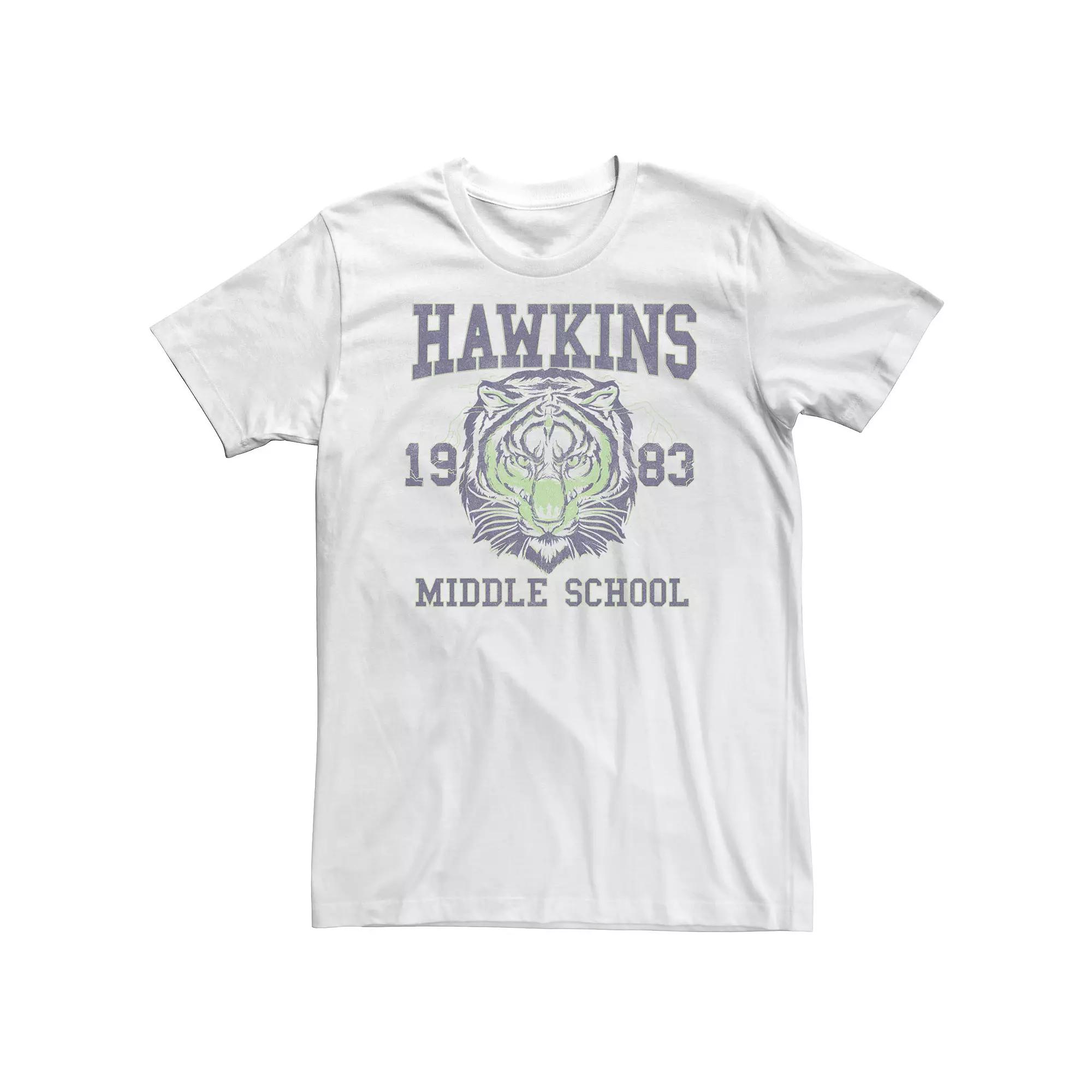 Big & Tall Netflix Stranger Things Hawkins Middle School 1983 Tiger Tee, Men's,  Product Image
