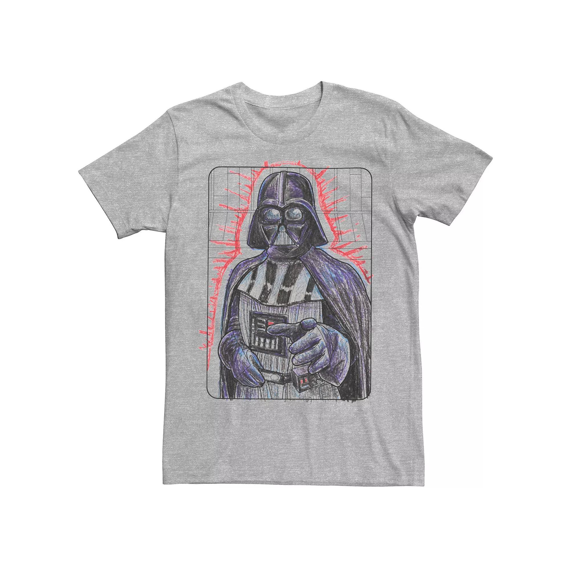 Men's Star Wars: A New Hope Darth Vader Coloring Book Graphic Tee,  Product Image