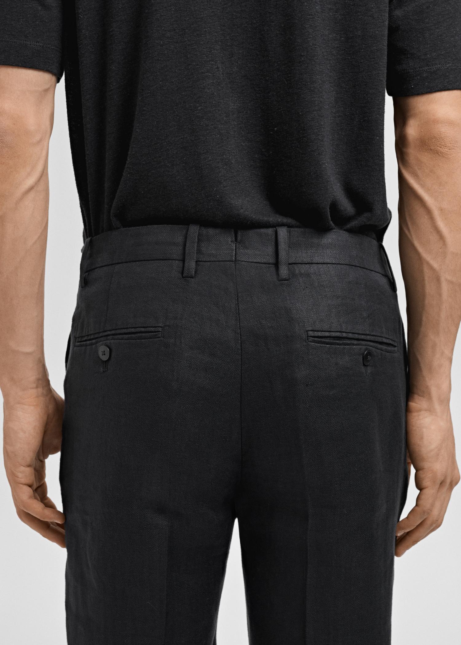 Amalfi 100% linen slim-fit suit pants - Men | MANGO USA Product Image