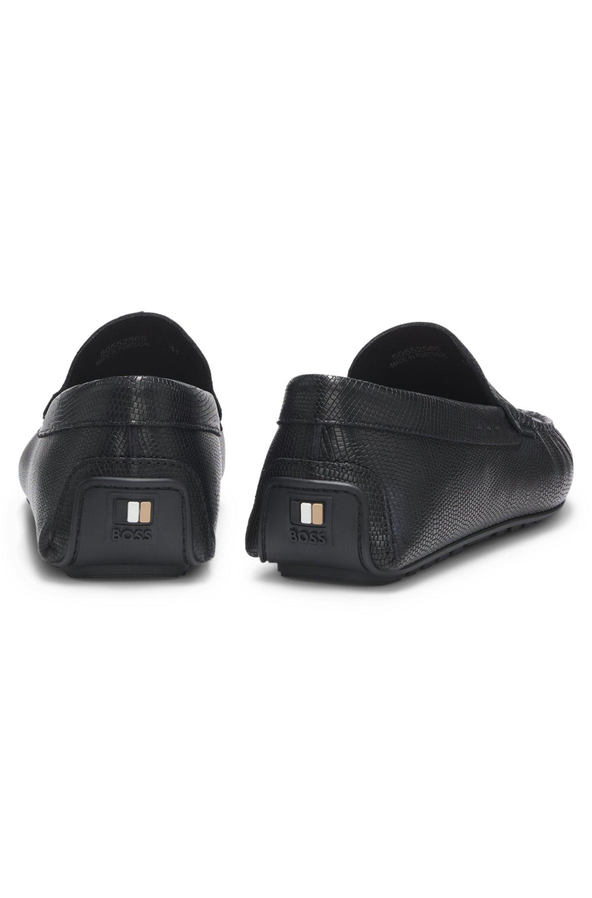 Driver-sole moccasins in printed leather Product Image