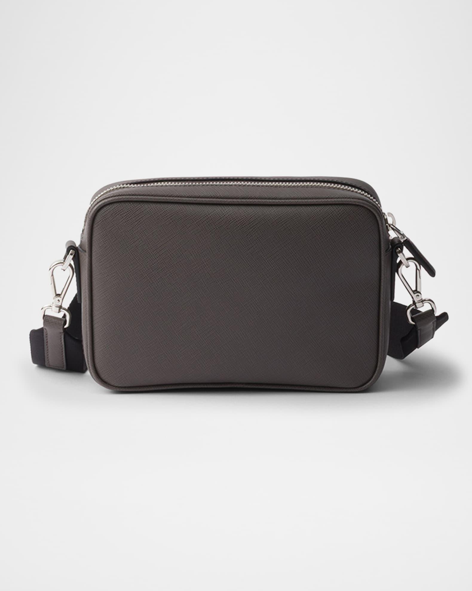 Men's Saffiano Leather Crossbody Bag with Pouch Product Image