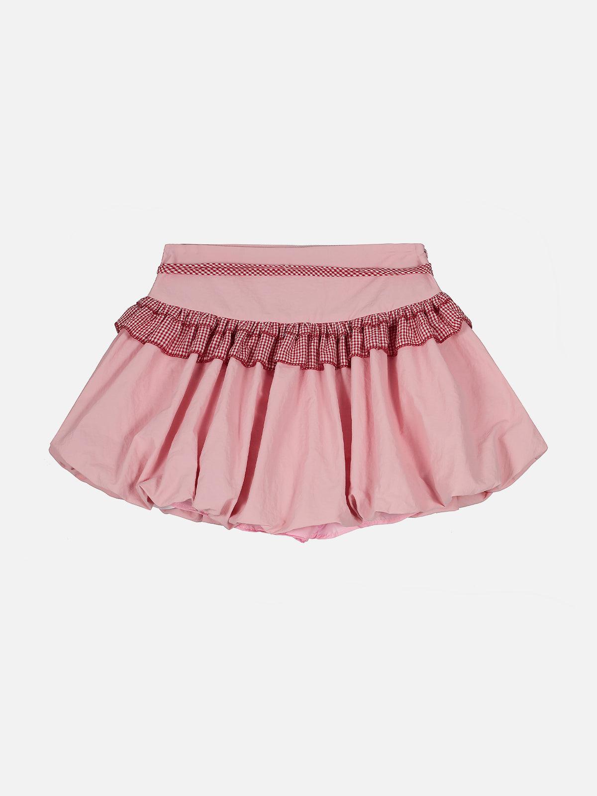 Aelfric Eden Plaid Patchwork Skirt Female Product Image