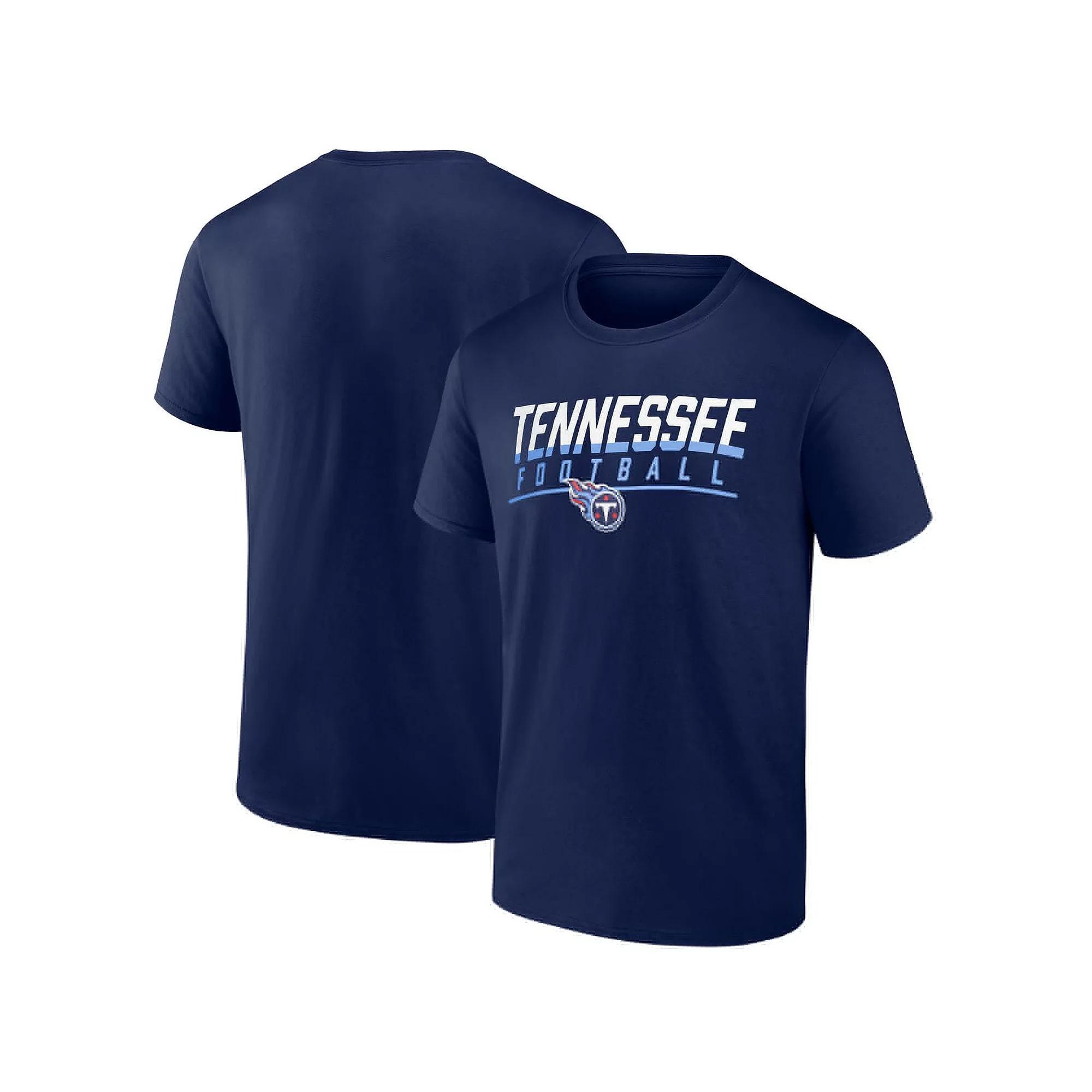 Men's Fanatics Navy Tennessee Titans Blocked T-Shirt,  Product Image
