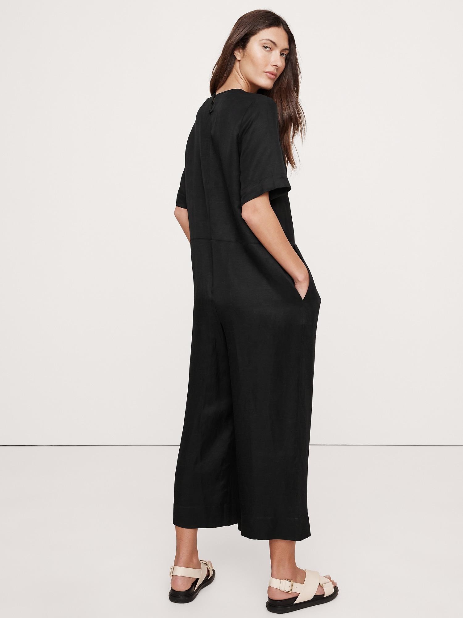 Viscose-Linen Wide-Leg Jumpsuit Product Image