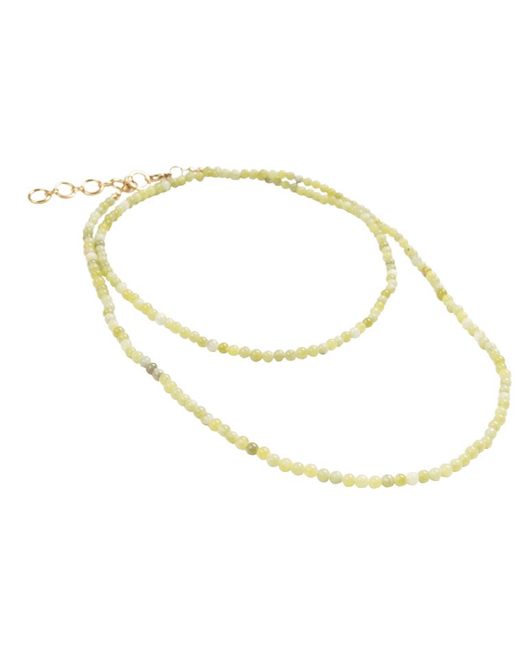 Jade Long Necklace (Exchange only) - Gold Product Image