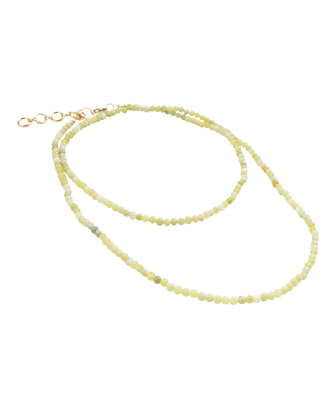 Jade Long Necklace (Exchange only) - Gold Product Image