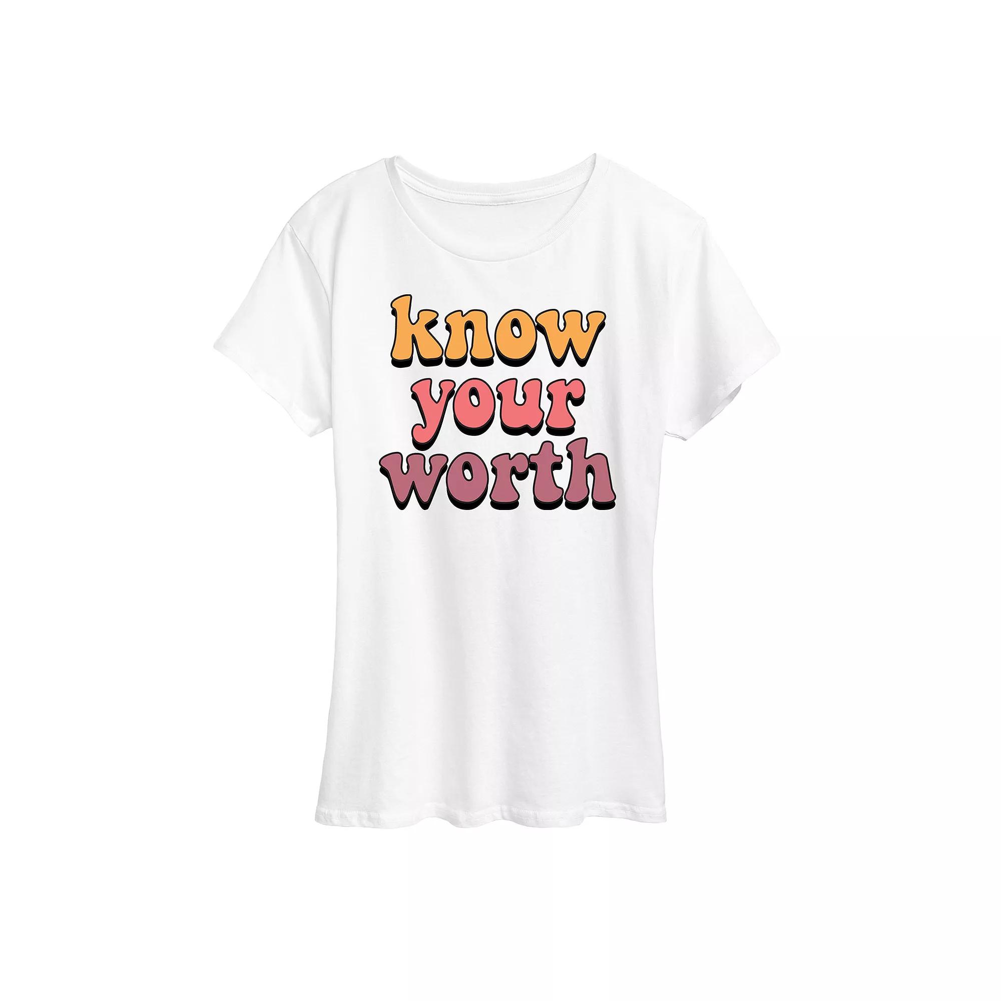 Women's Know Your Worth Graphic Tee,  Product Image