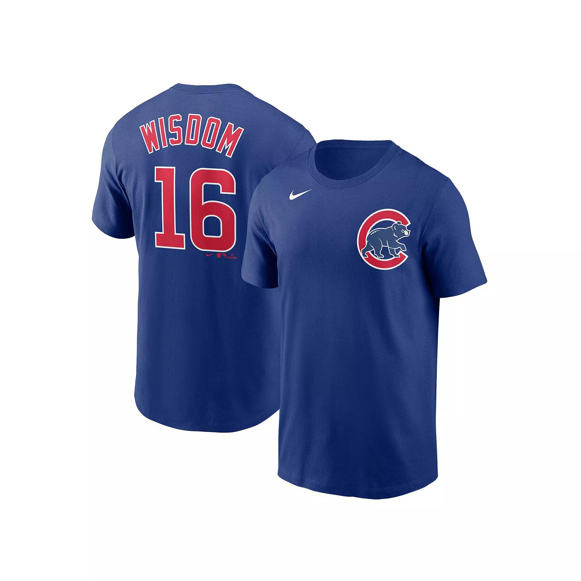 Men's Nike Patrick Wisdom Royal Chicago Cubs Player Name & Number T-Shirt,  Product Image