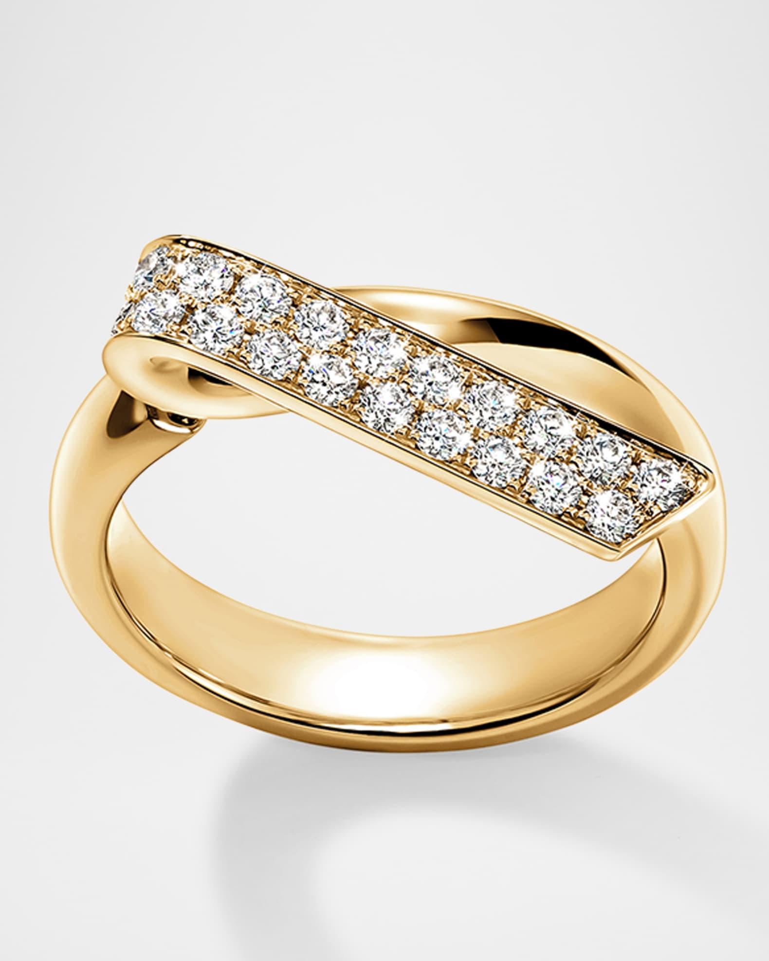 18K Yellow Gold Inside Out Diamond Flip Ring Product Image