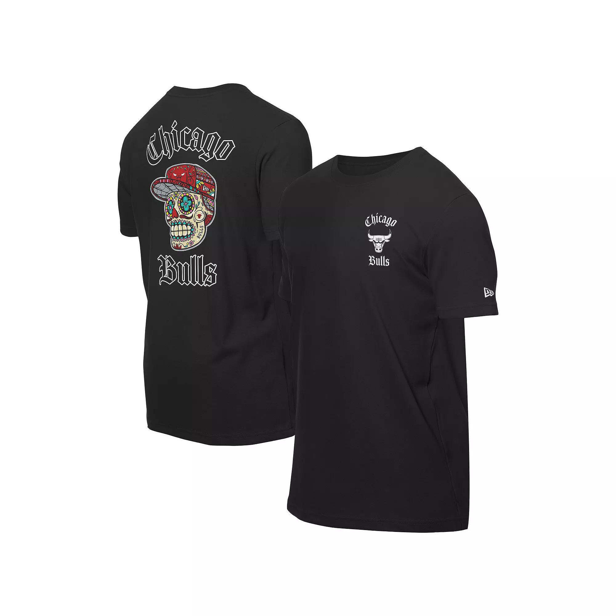 Men's New Era Black Chicago Bulls Sugar Skulls T-Shirt, Size: XL Product Image