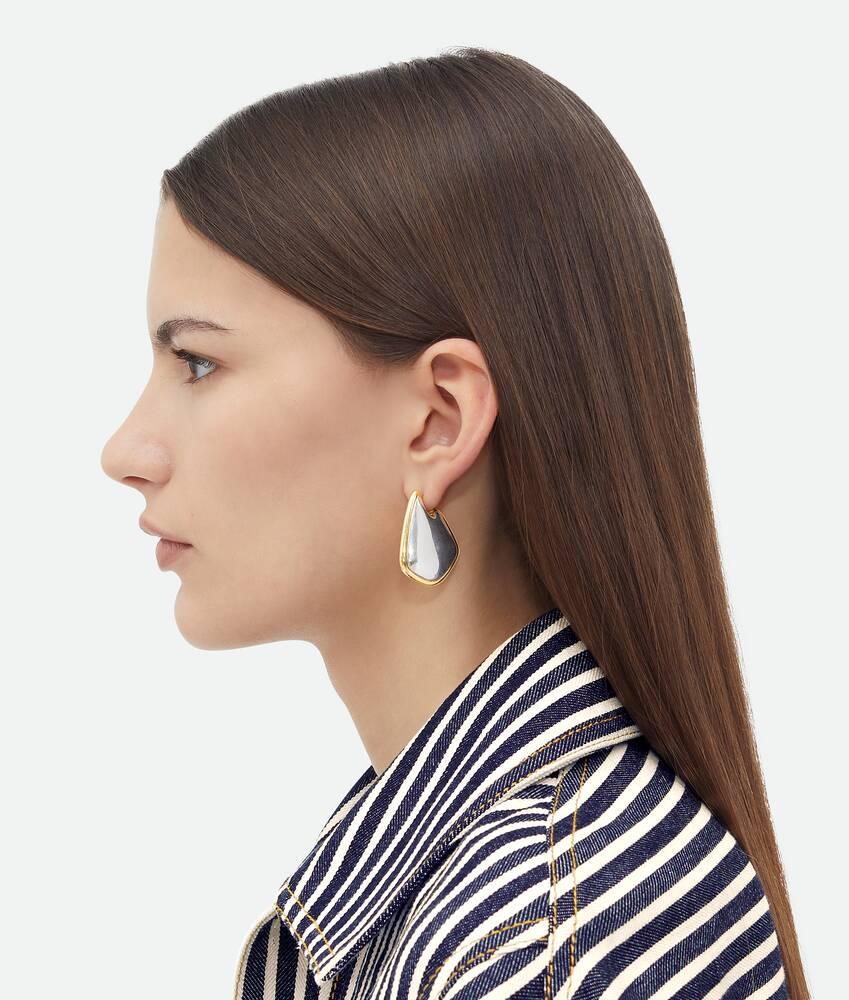 Women's Small Fin Earrings in Silver/yellow gold Product Image